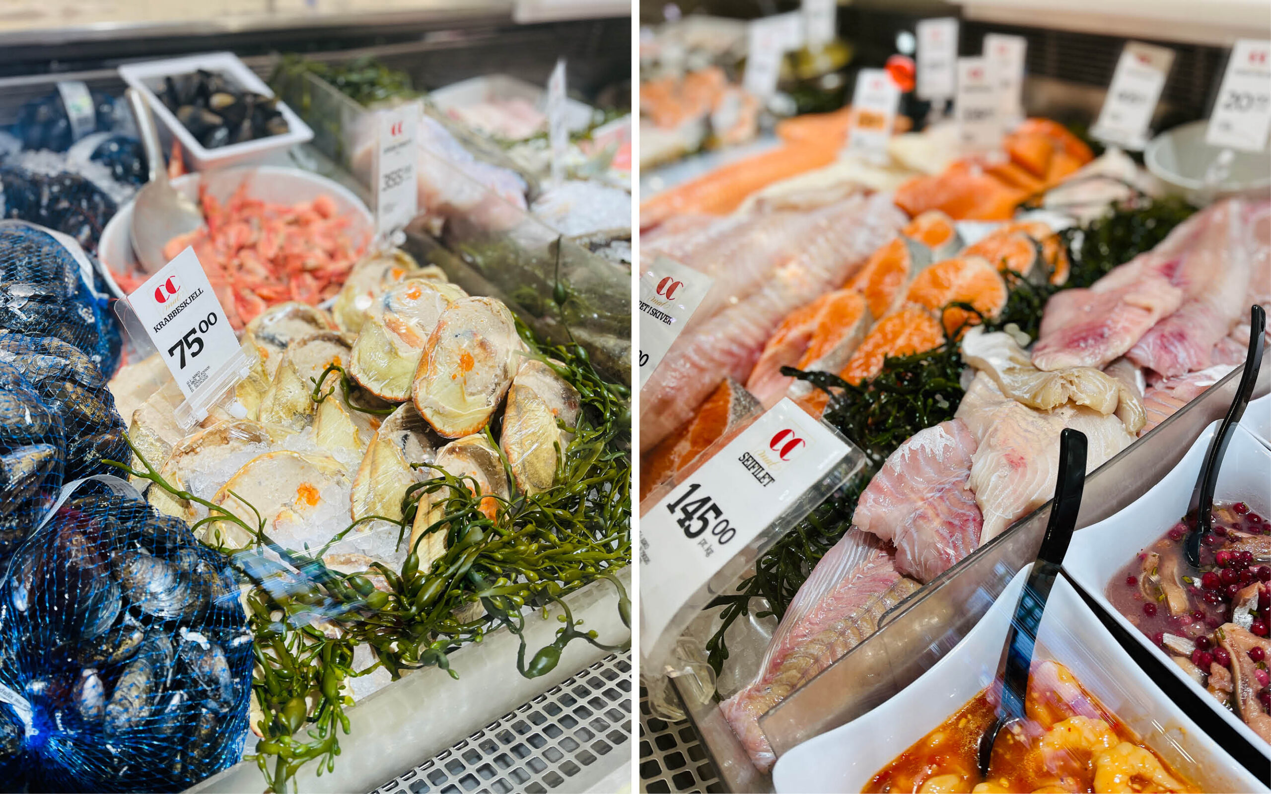 Fisk i ferskvaredisken hos CC Mat
