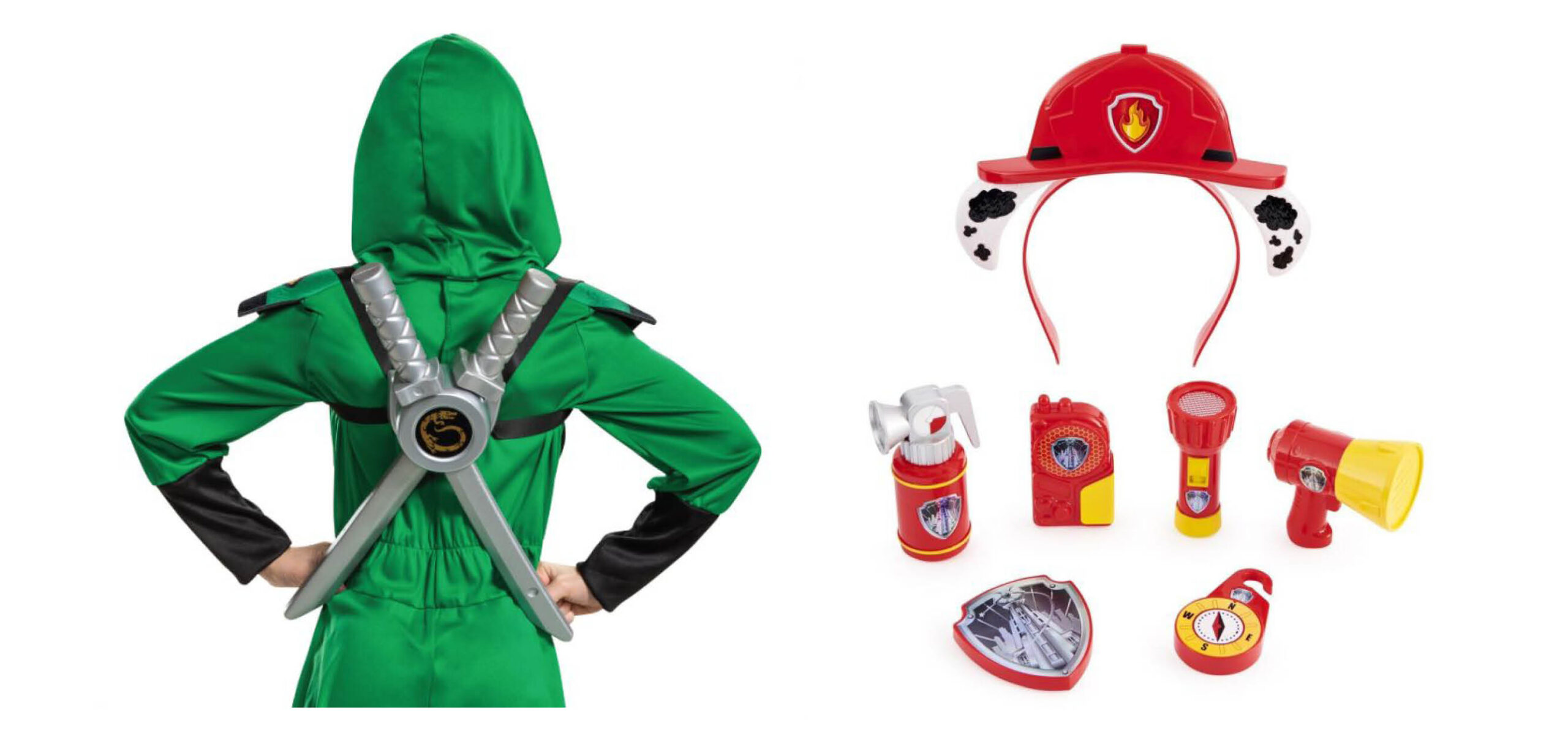 Ninjago kostyme og Paw Patrol karnevalsutstyr