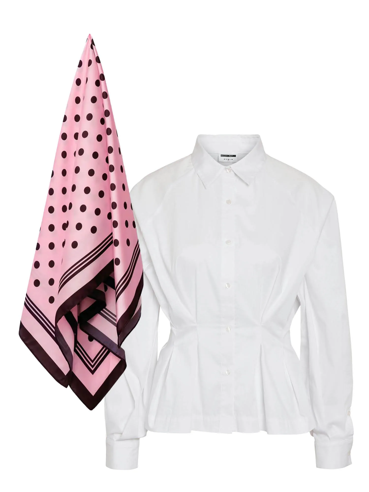 Vårens trendplagg fra CC Strandtorget – trend silkeskjerf og skjorte med innsvingt midje